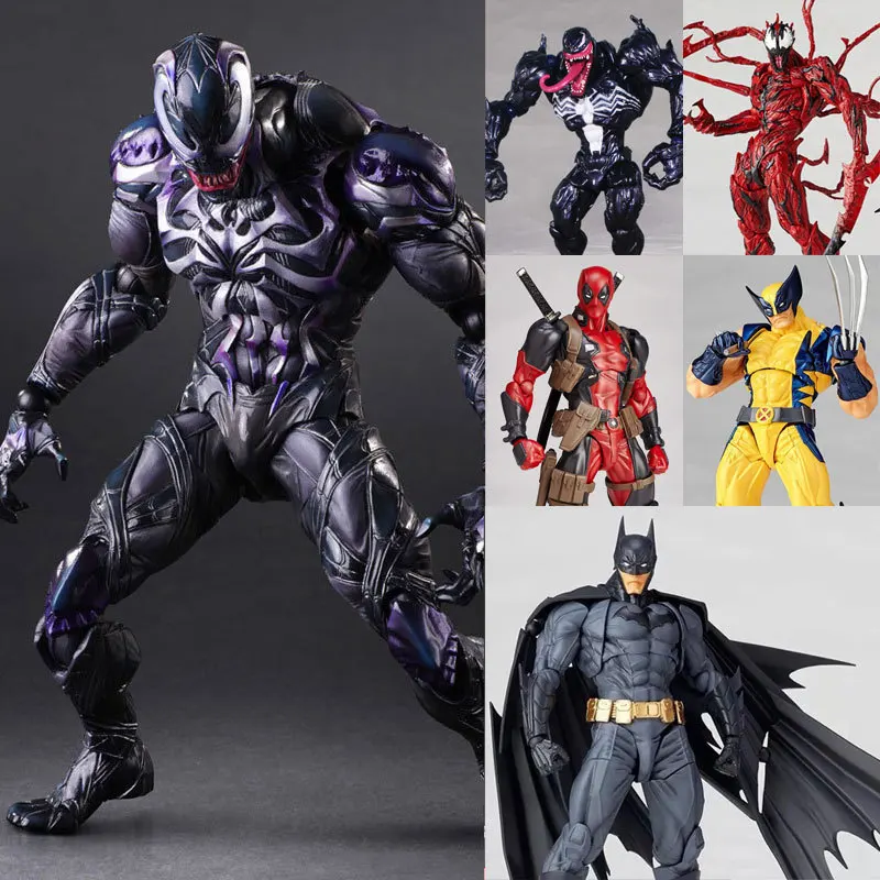 Marvel Venom Figurine 2 Toy Yamaguchi Style Red Slaughter Eddie Venom Extraordinary Spider Man Movable Model Ornament Gift