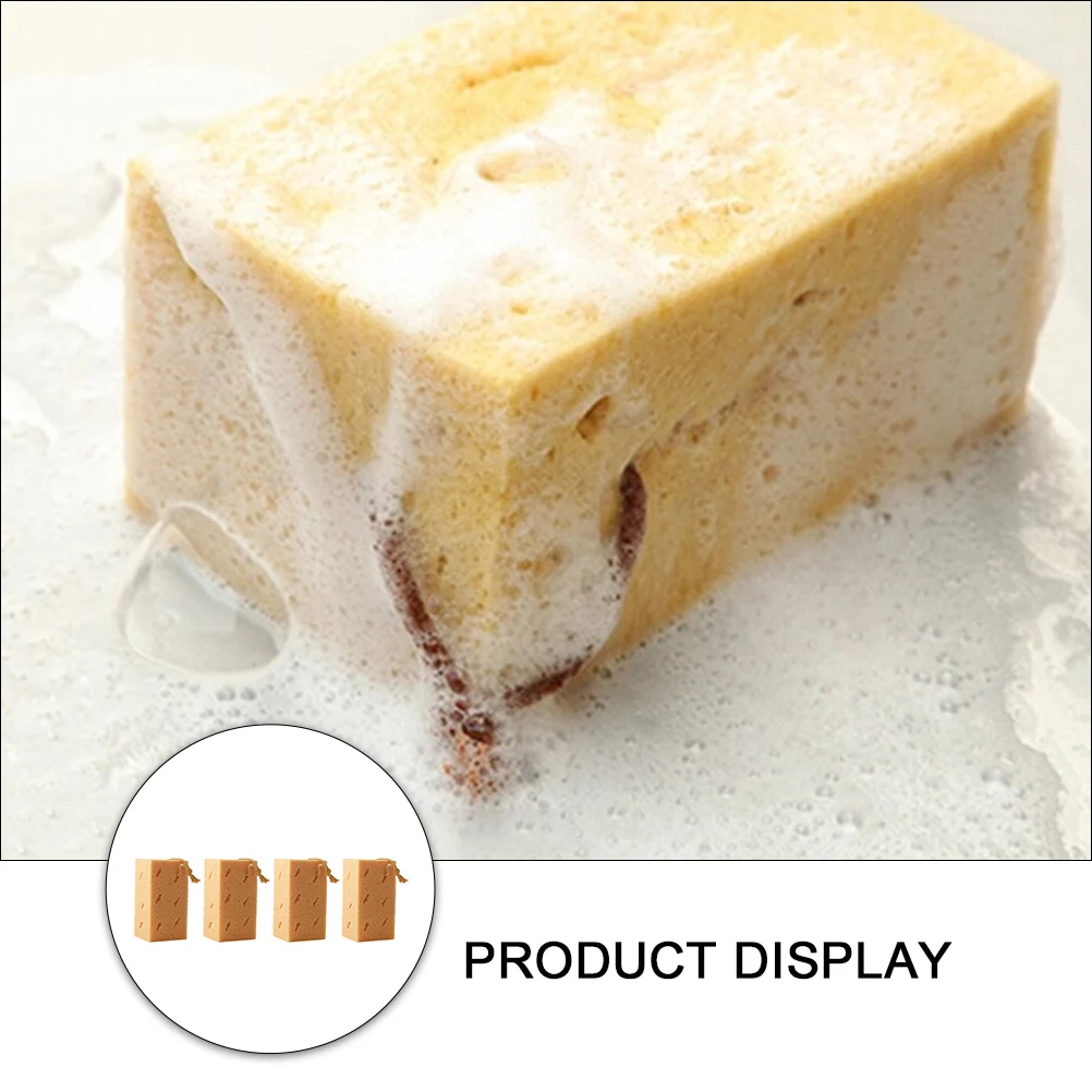 

4Pcs Car Cleaning Sponge High Water Absorption Easy to Clean Dry Durable Safe for Cars Trucks Motorcycles Supplies