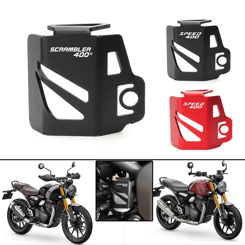 

For Triumph Scrambler 400X 400 X Speed 400 2023-2025 Motorcycle Accessories CNC Rear Brake Fluid Reservoir Cover Guard Protector