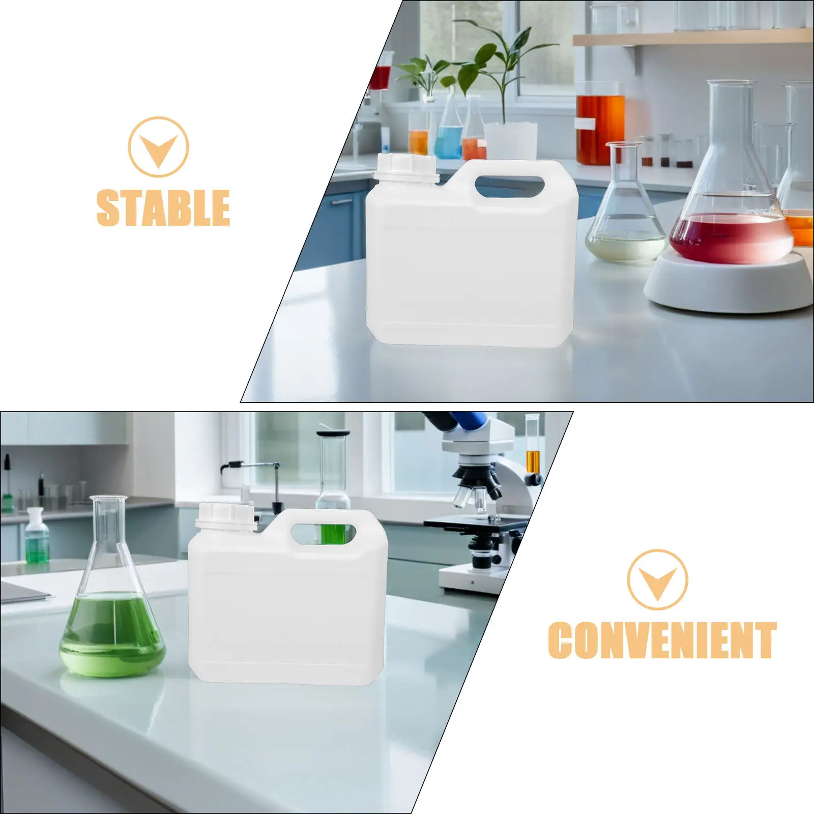 2 Pcs Heavy Duty Plastic Container Household Storage with Lid Airtight Gallon Bucket for Paint HDPE Home Cleaning Supply Jug