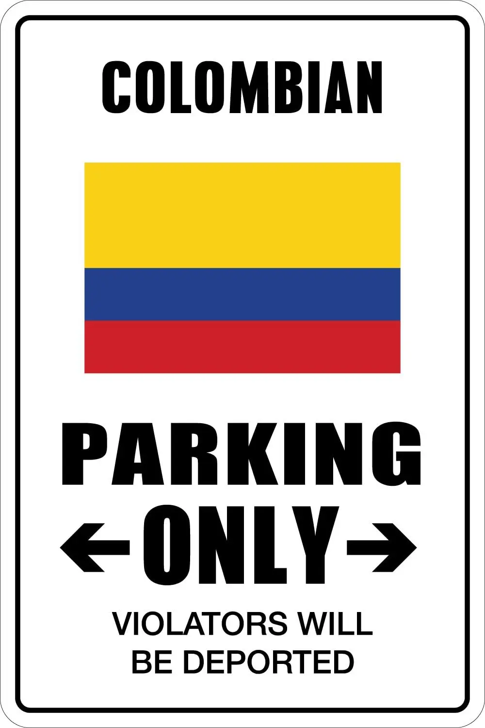 НаклейкаПират Колумбийская парковка Только металл Новинка Знак Алюминий NS 031-Алюминий