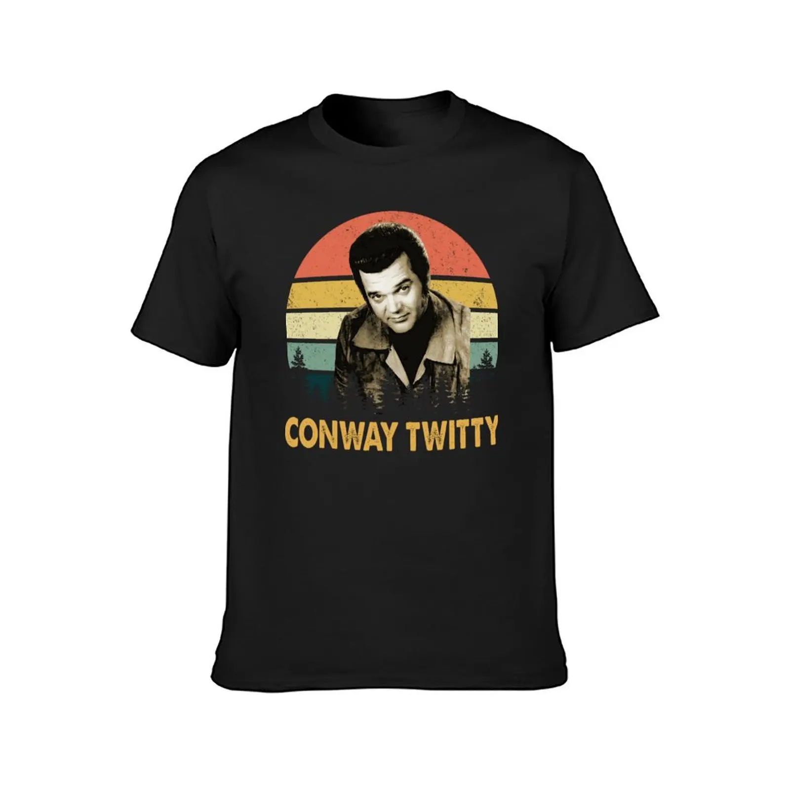 Vintage Conway music Twitty T-Shirt korean fashion graphics sweat Aesthetic clothing oversized t shirts for men