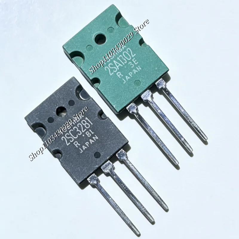 5Pairs(10Pcs) refurbished original 2SA1302 A1302+2SC3281 C3281 TO-264 audio power transistor 15A 200V NPN+PNP