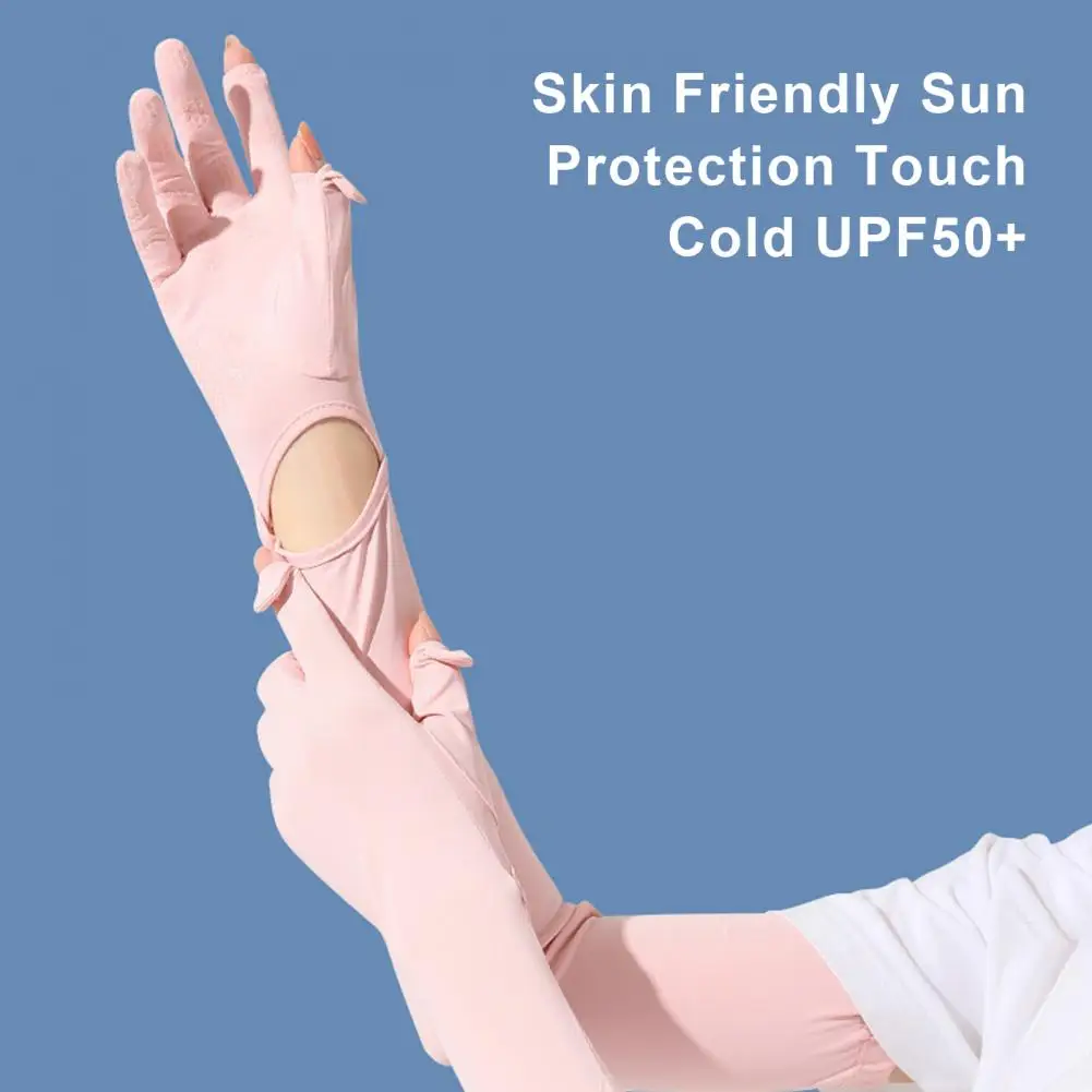 1 Pair UV proof Sun Arm Sleeves Super Soft Breathable Friendly to Skin Summer Cooling Sleeve Oversleeves