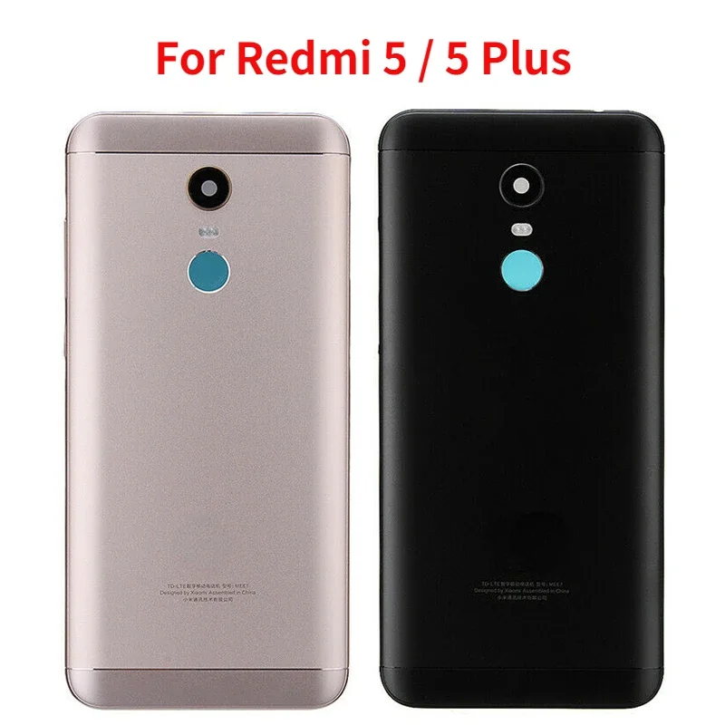 Cubierta trasera de batería para Xiaomi Redmi 5 Plus, carcasa de repuesto para puerta, con botón de volumen de encendido, para Xiaomi Redmi 5