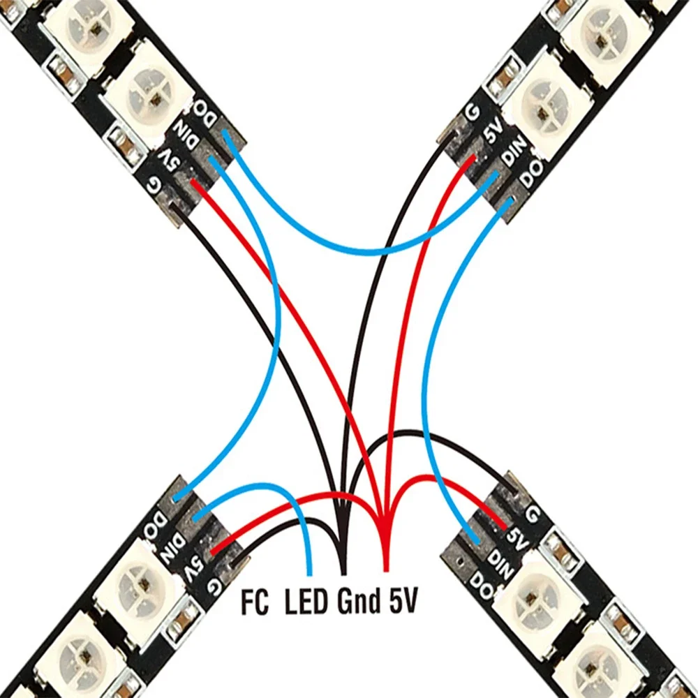 4pcs MATEK MATEKSYS ARM Light LED 2812 LED STRIP SLIM 57*8mm Board for RC FPV Drone LED BetaFlight INAV ButterFlight CleanFlight