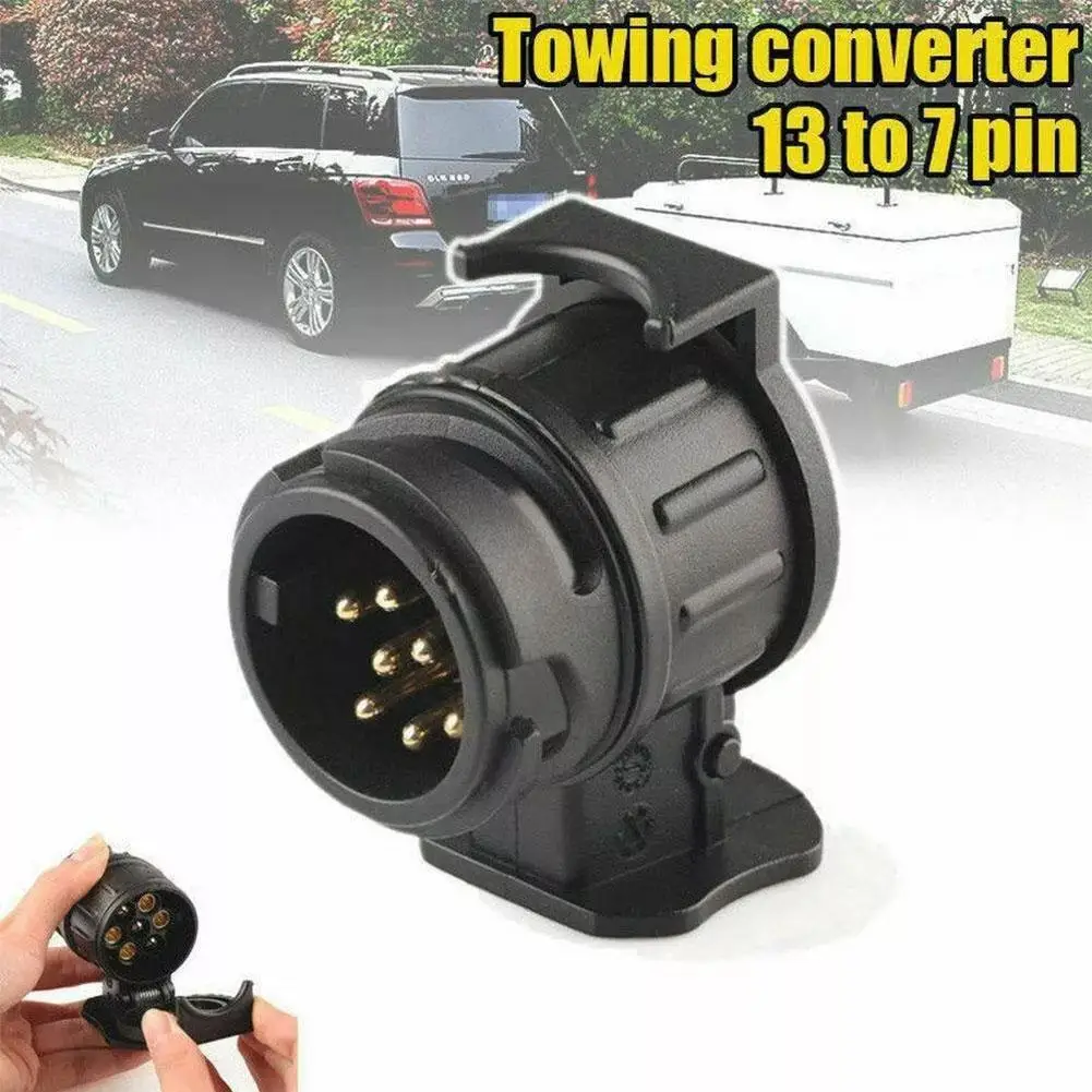 13 To 7 Pin Towing Plugs Socket Durable Trailer Connector 12v Towing Connection Adapter For Towing Truck For Touring Car Tr A6i0