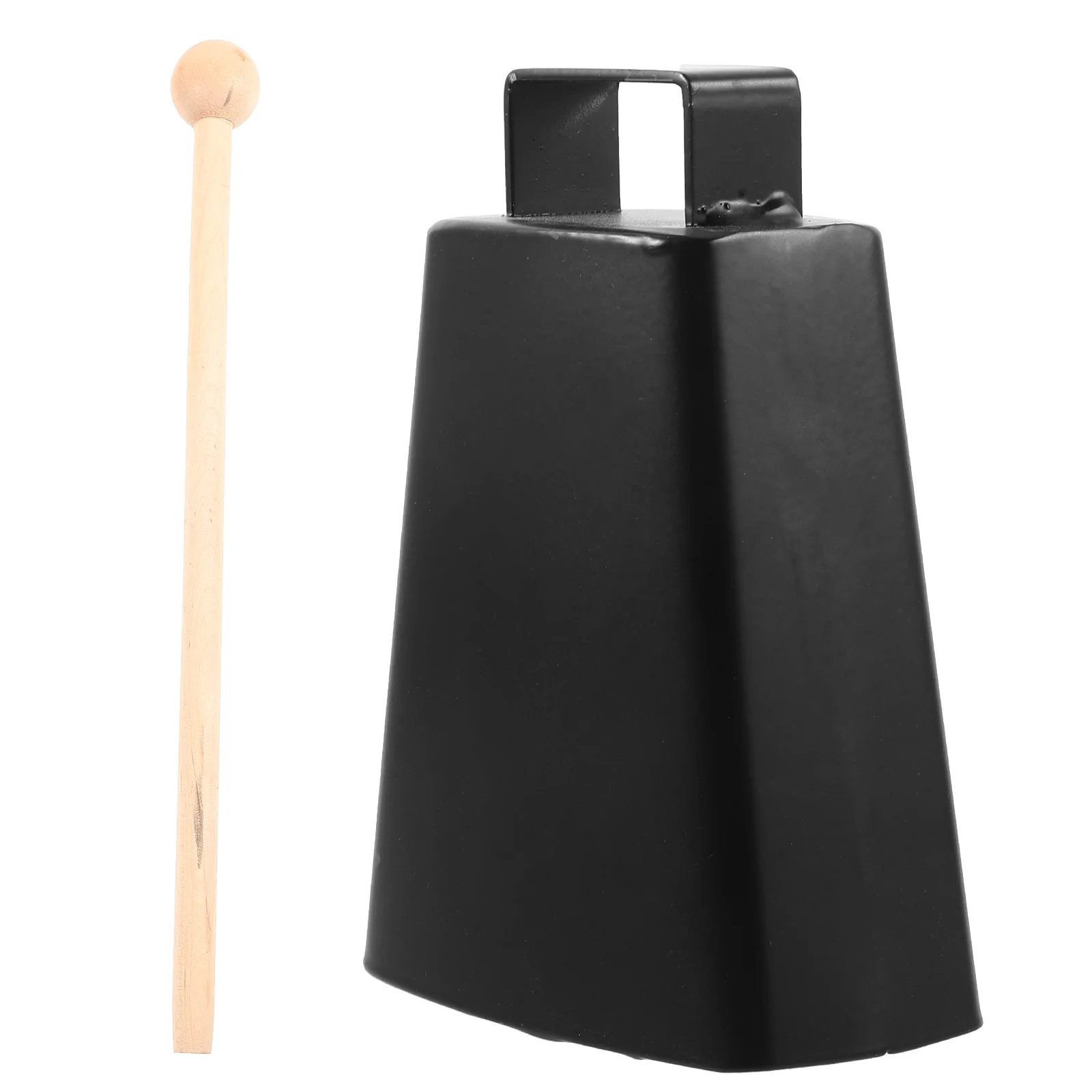 Metal Cowbell Musical Percussion Instrument Practice Cowbell Hand Bell with Stick for Beginners and Professionals