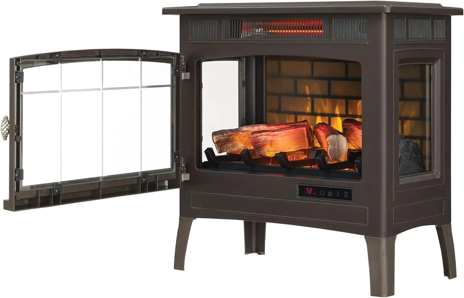 Duraflame Elektrische Infrarood Kwarts Haardkachel Met 3d Vlameffect, Brons