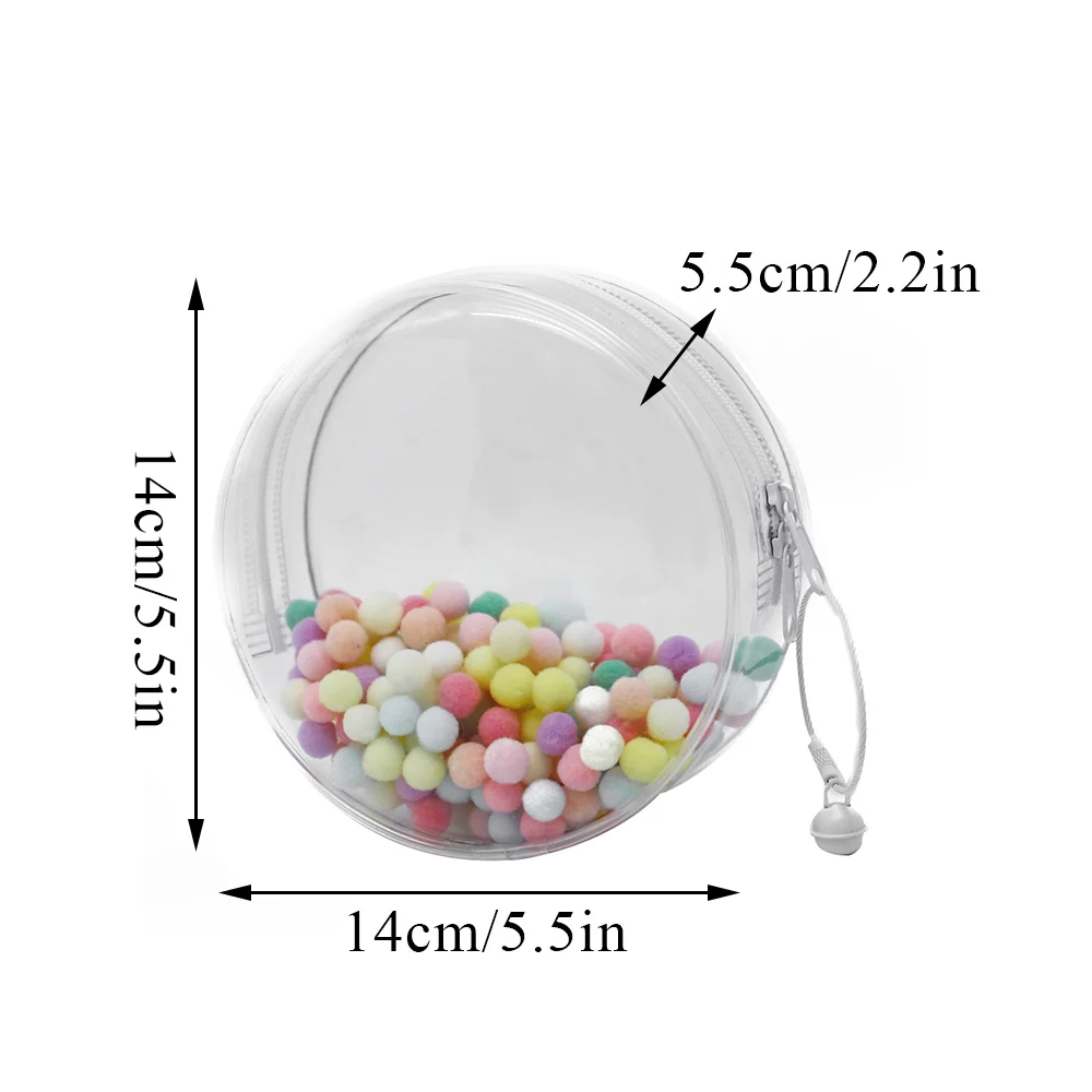 Runde Transparente Lagerung Fall Für 10 cm Puppe Display Box Outdoor Klar Tasche Tasche Spielzeug Geschenk PVC Verdicken Plüsch Puppe heraus Tasche