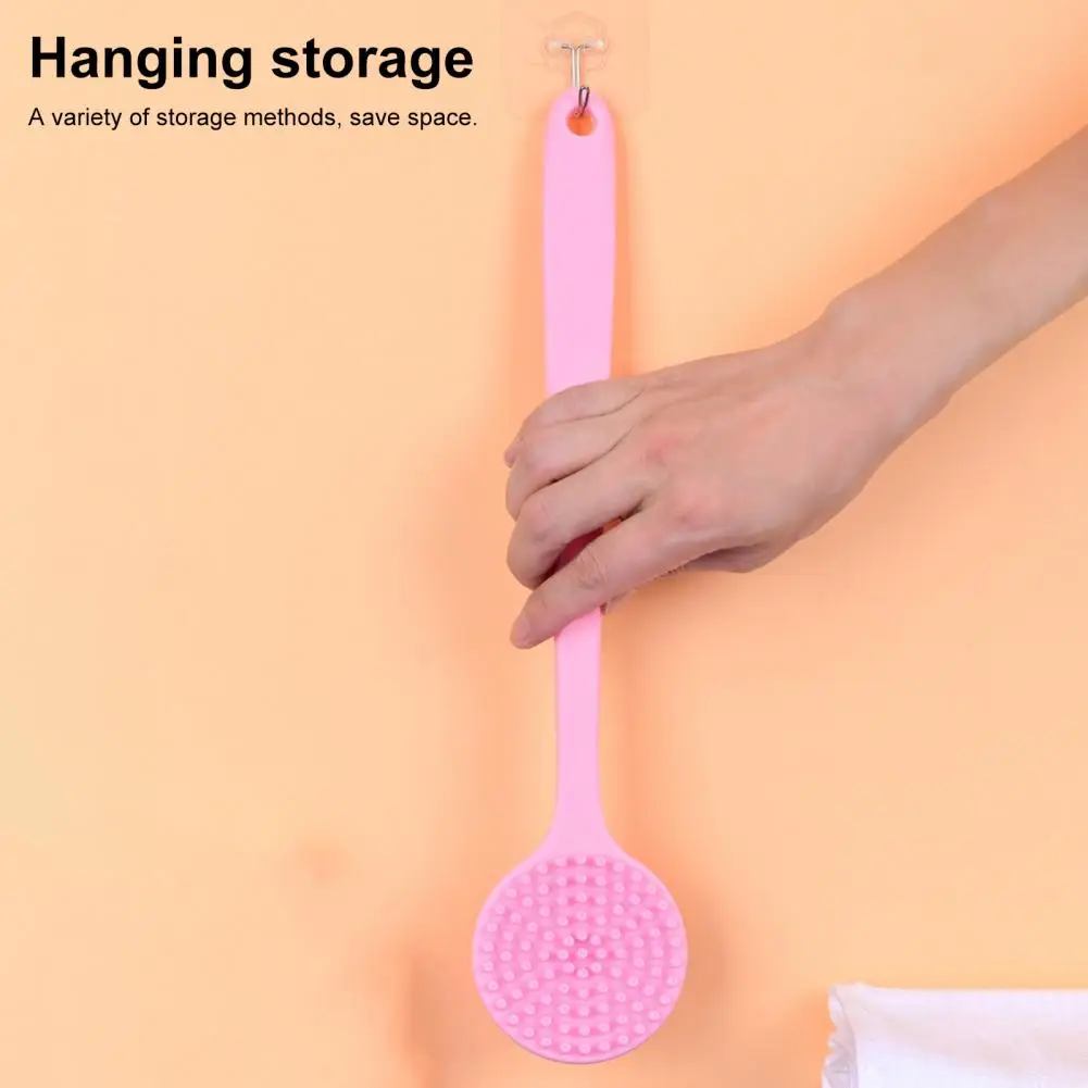 Exfoliating Shower Brush Silicone Back Brush Long Handle Silicone Back Scrubber for Shower with for Exfoliating for Relaxation