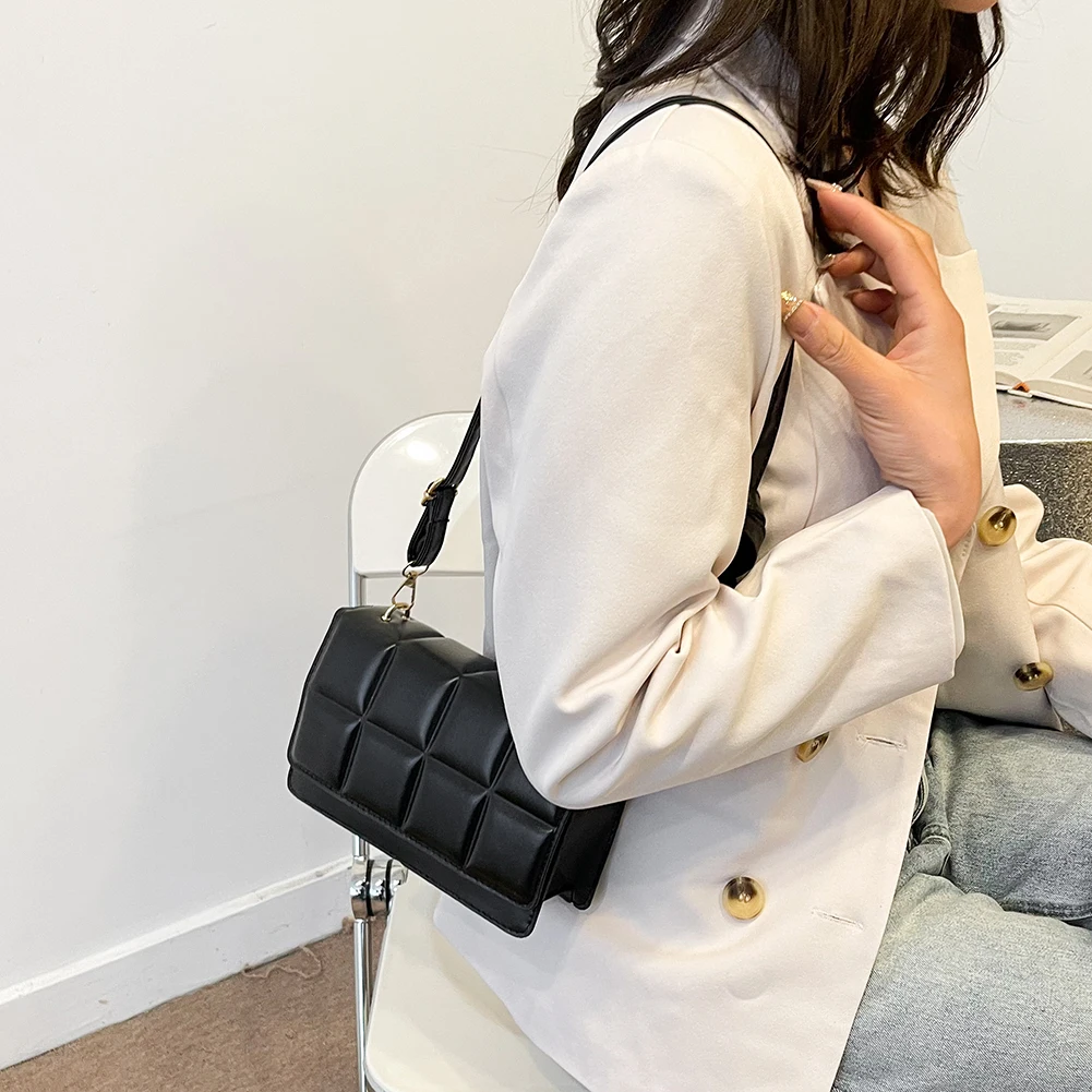 

PU Leather Women Bag Flap Small Shoulder Bags Socket Design Messenger for Women Birthday Holiday Party Gifts