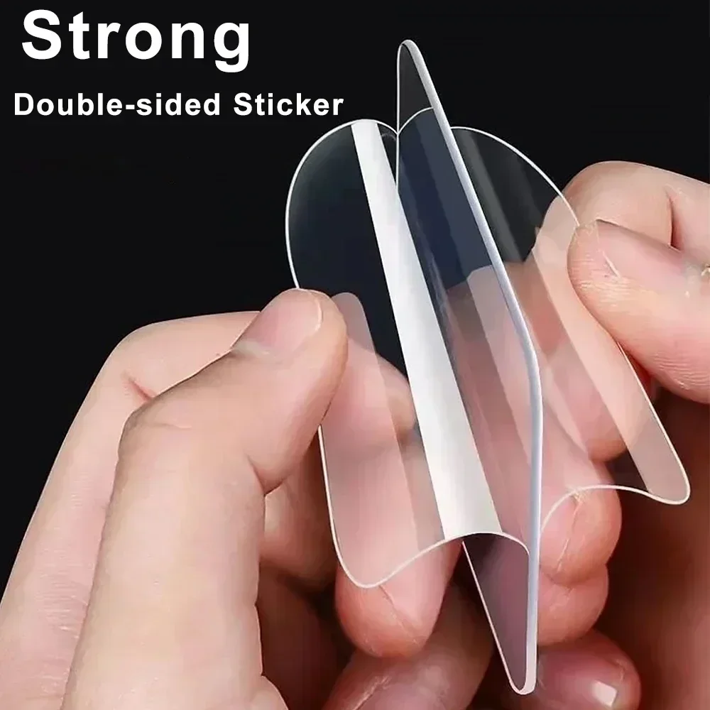 6cm Strong Double Sided Tape PVC Transparent Square Wall Adhesive Stickers for Hooks Waterproof Traceless Home Glue Tapes