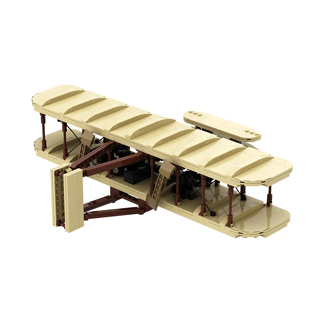 MOC الفضاء رايتس الطيارة نموذج طائرة طائرة بنة رايتس براذرز فلايرز الطوب ألعاب تعليمية للأطفال هدية