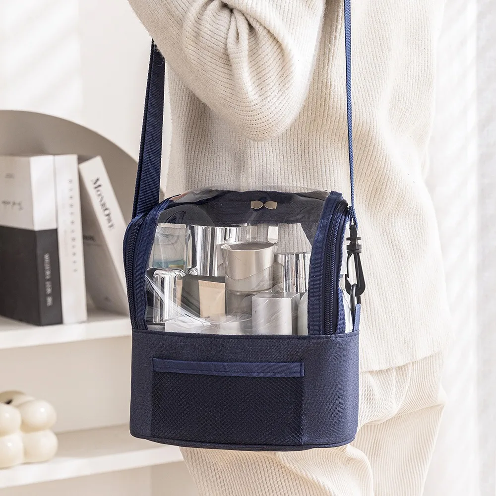 Professionelle Make-up-Pinsel, Umhängetasche, transparent, leicht, Kosmetikbehälter, multifunktional, große Kapazität