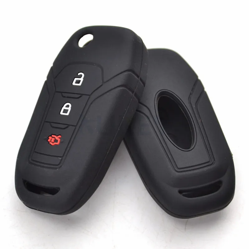 Silicone Car Key Case For Ford F-150 F-250 F-350 Explorer Ranger KA Fiesta Mondeo Cover Keyless Remote Fob Shell Skin Holder