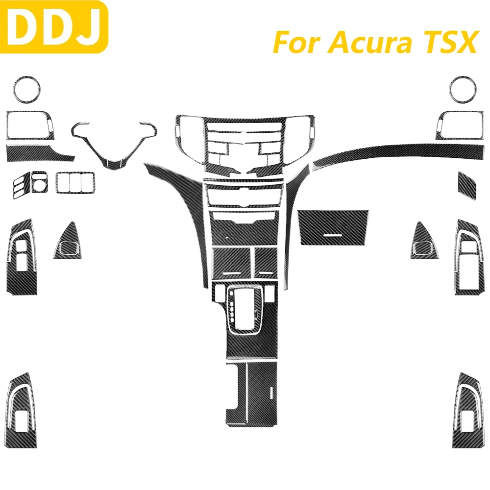 

Для Acura TSX 2009-2014 углеродное волокно, центральная консоль, переключение передач, приборная панель, вентиляционное отверстие, набор отделки, автомобильные аксессуары, наклейка