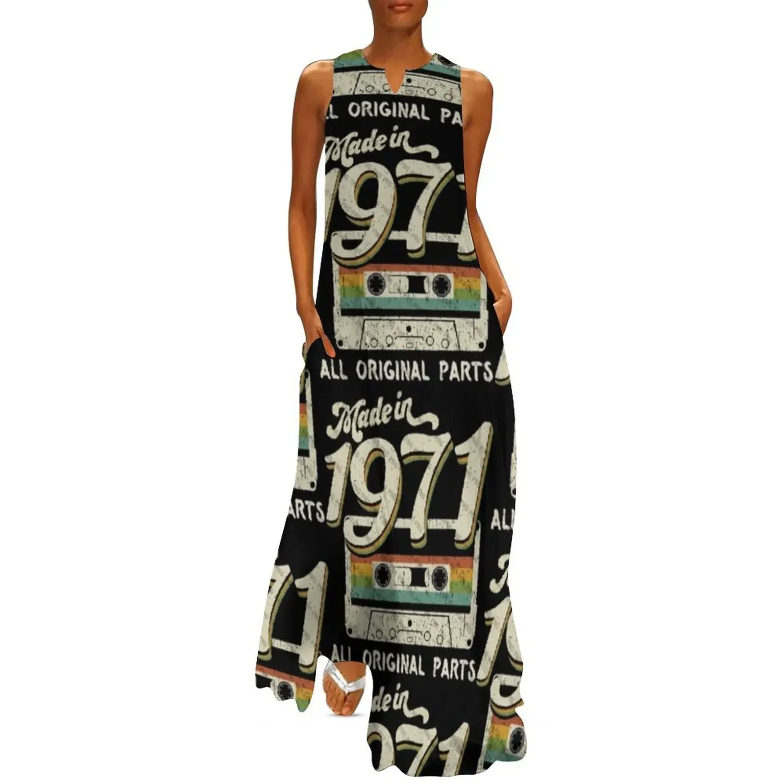

Made in 1971 .1971 legend 1971 birthday 1971 Long Dress dresses for woman clothes evening dress Dress