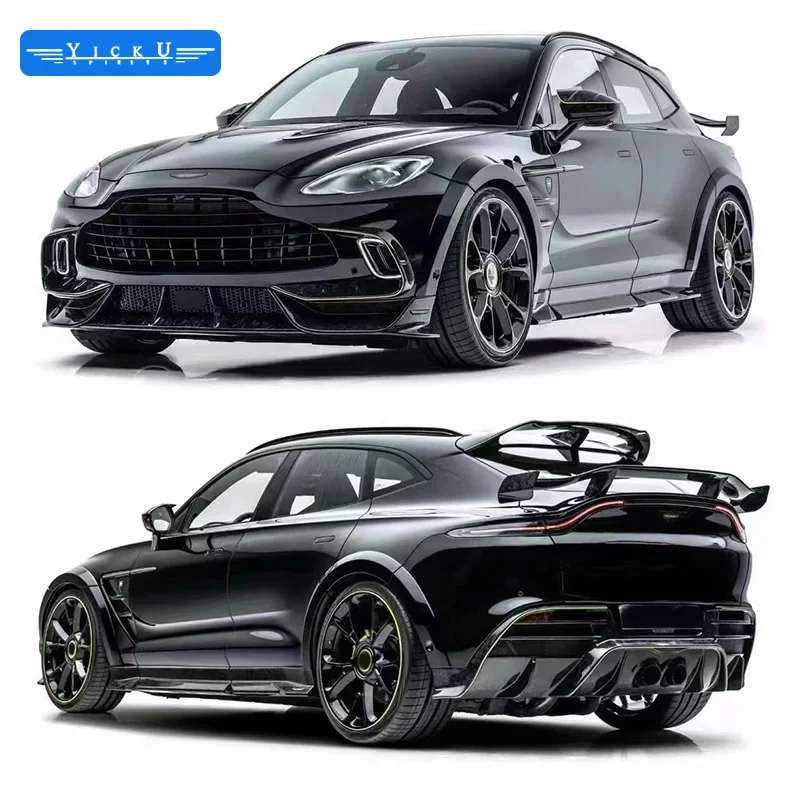 The new true carbon fiber body kit front shovel rear diffuser wheel arch spoiler is suitable for Aston Martin DBX