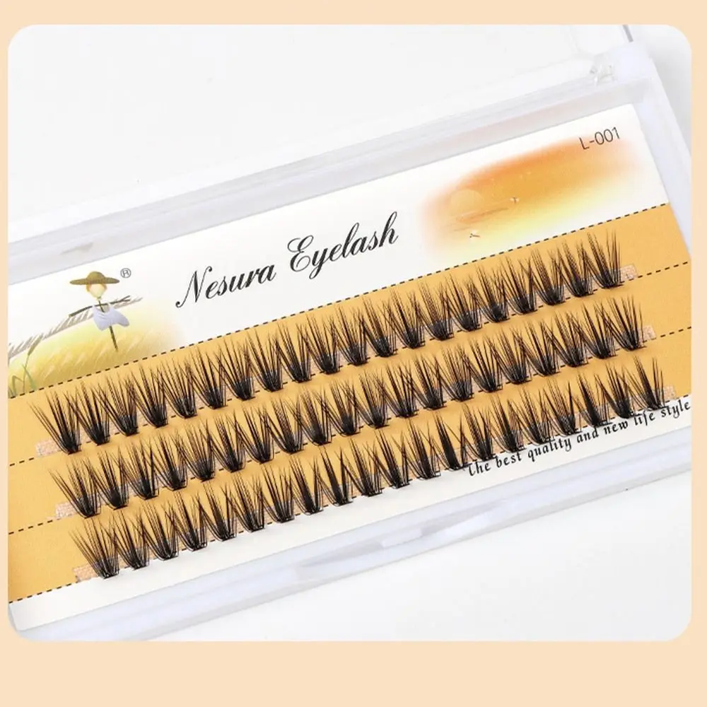 Strumenti per il trucco Ciglia finte arricciate a L segmentate 10D/20D 8-15mm Ciglia a grappolo individuali Alate oblique 60 grappole Donne