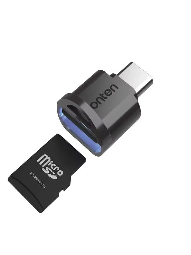 ONTEN OTG-kaartlezer Lightning Type C Micro SD TF-adapter Hoge snelheid geheugenkaartlezer Compatibel met iPhone Android