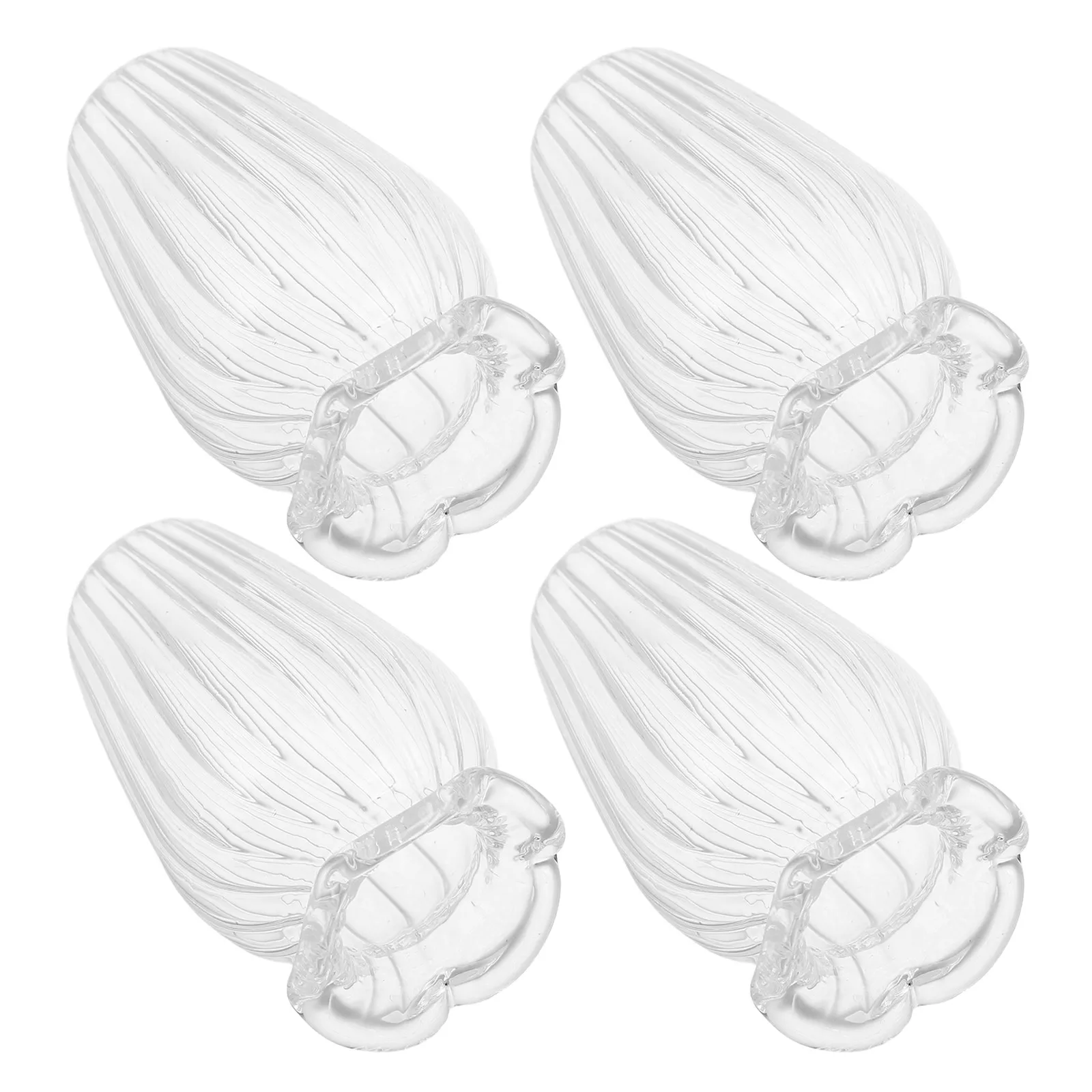 

4Pcs Japanese Style Mini Glass Vase Miniature Bud Clear Flower Container Micro Landscape Decoration for Dollhouse Mini Decor