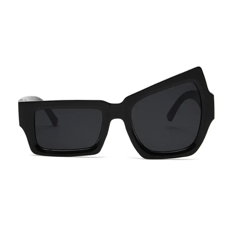 Men Designer Personality Sunglasses Funny Fashion Irregular Sunglasses Travel Vacation Sun Glasses Male Black White Mirror image 5