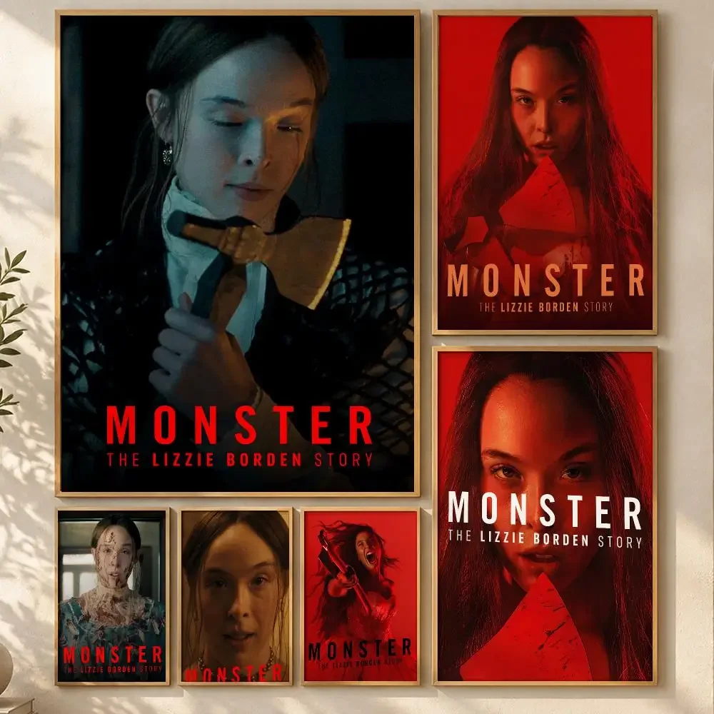 Trending  Show Monster: The Lizzie Borden Story Poster Art  Self-Adhesive No Glue Dorm Wall  Waterproof Coffee House Art Sticker