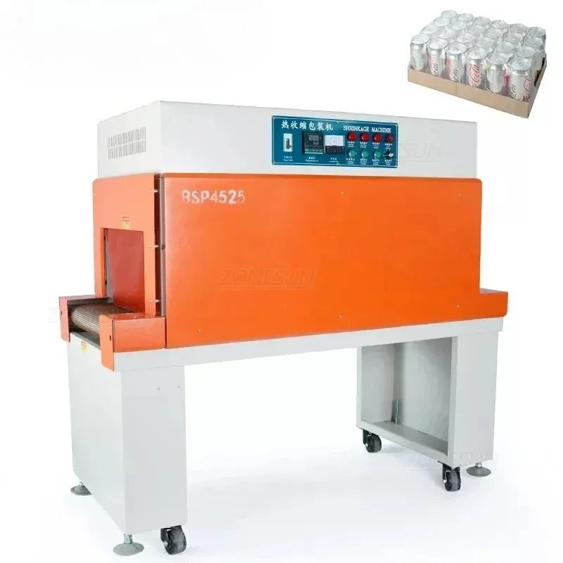 ZONESUN ZS-BSP4525 Jet Heat Shrink Film Wrapping Machine Packaging Cosmetics Book Food CD Cookie Card Packing Machine