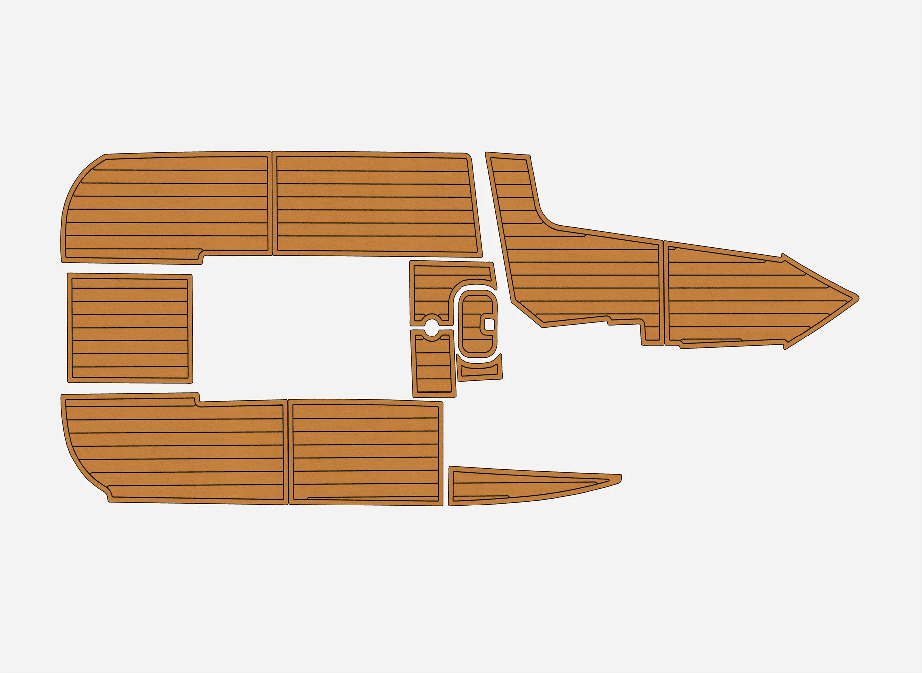 

Противоскользящая самоклеящаяся накладка из тикового дерева из ЭВА 6 мм для террасывания лодок для яхт Malibu Response LX 1999 года, прочная морская полов