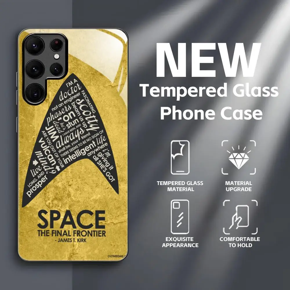 Coque de téléphone Star Trek, motif science-fiction, pour Samsung S26 S25 S24 S23 S22 S21 S20 Plus Ultra Note20, coque en verre trempé