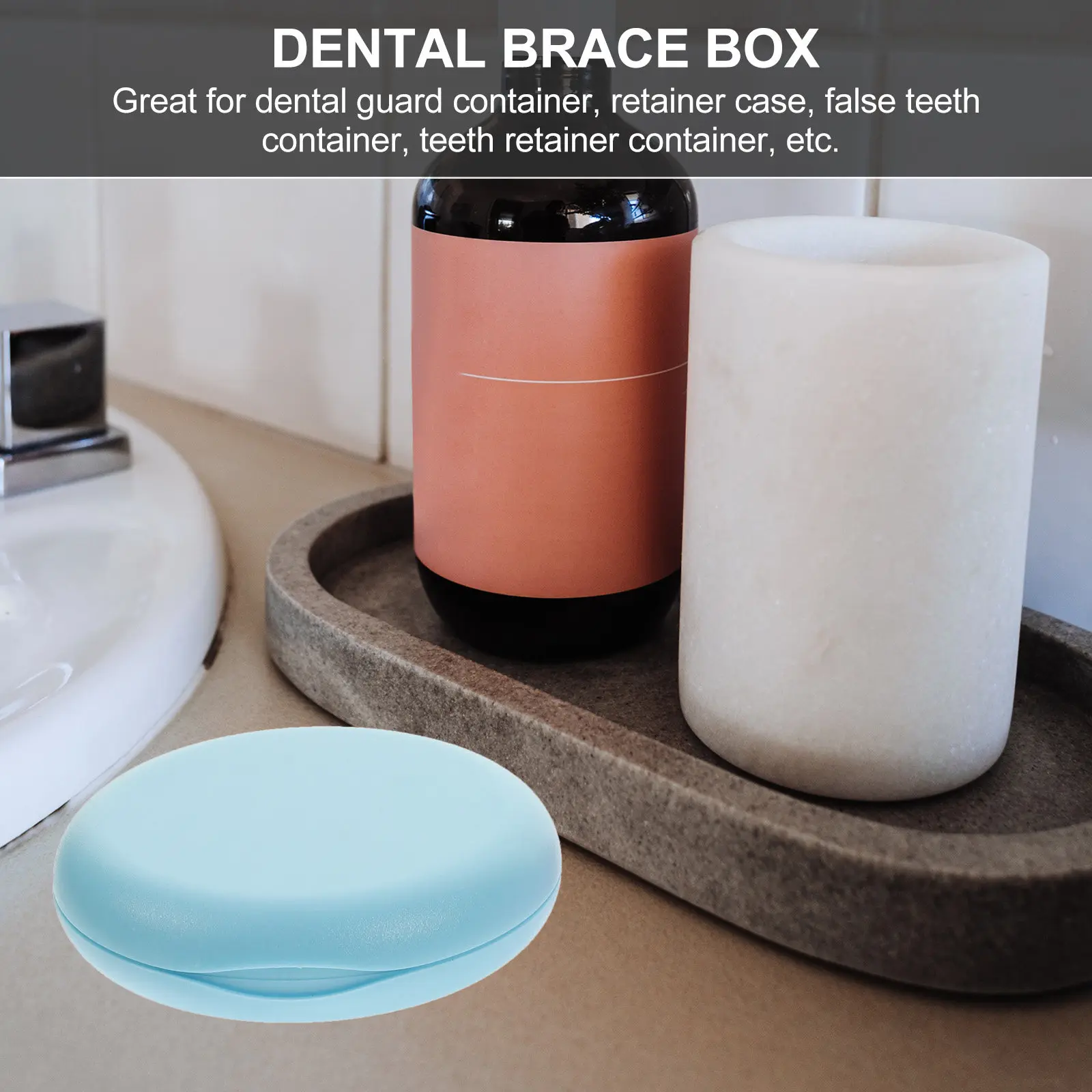 

Magnetic Retainer Case Breathable Scratch Resistant Compact Lightweight Portable Denture Container al Care Tool Brace