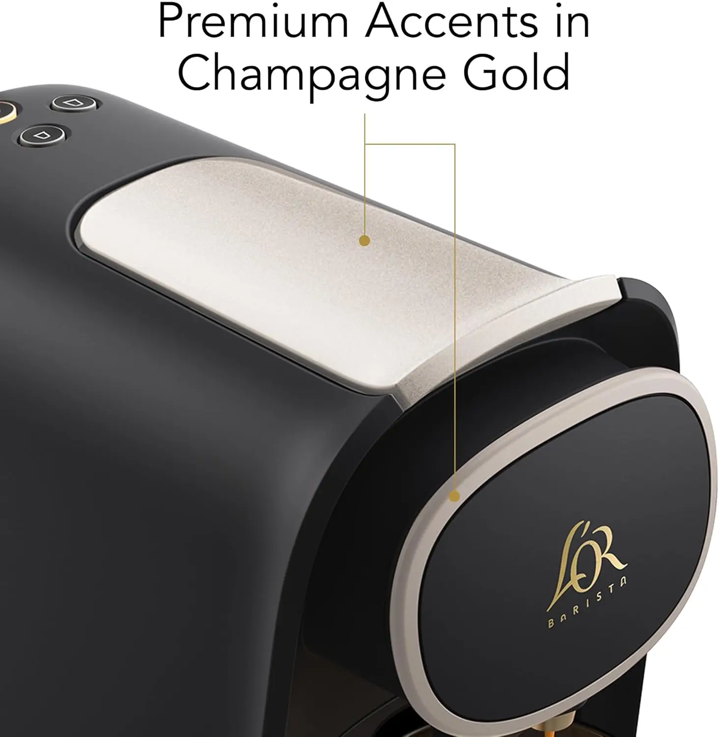 Macchina da caffè ed espresso Barista System combinata di Philips, accenti metallici champagne premium, nero opaco