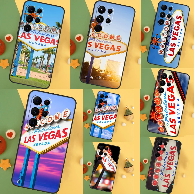 Las Vegas Sign Rome Case For Samsung Galaxy S24 Ultra S22 S20 S21 FE S8 S9 S10 Note 20 10 Plus S23 Ultra Cover