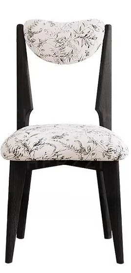 

French Vintage Solid Wood Vanity Chair, Designer Back Makeup Stool, Dining Chair