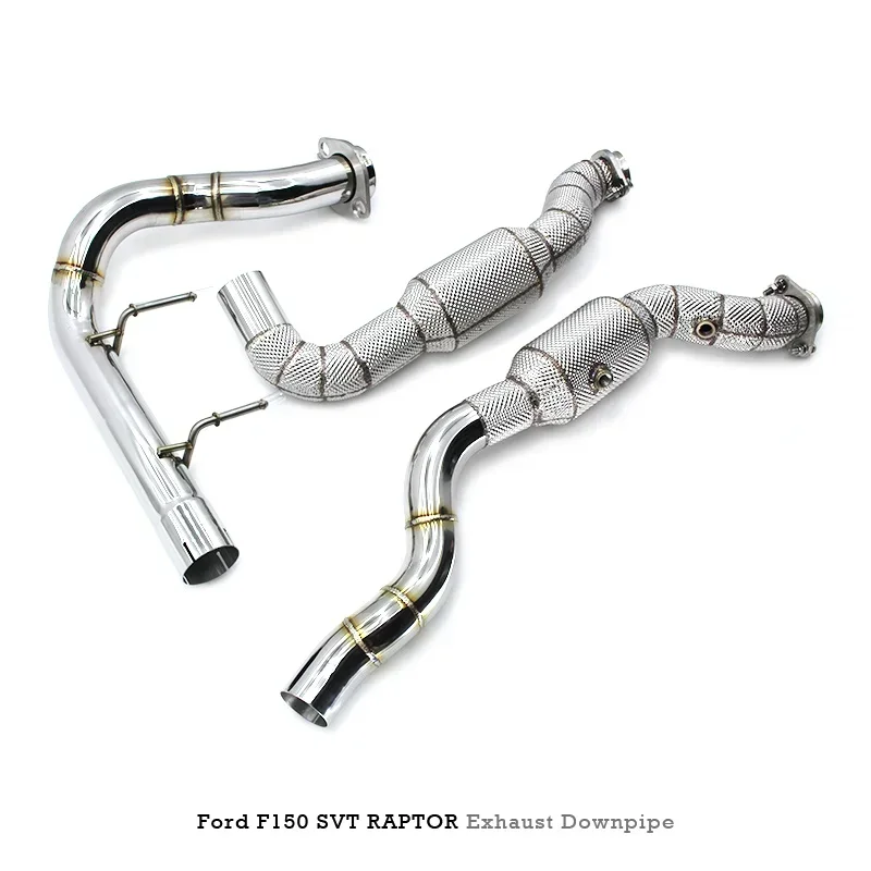 Section High flow Pipes branch downpipe Exhaust Pipe with For F150 SVT RAPTOR 3.5TT