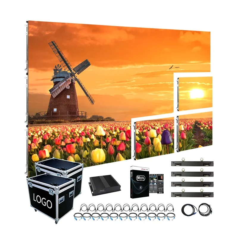 

Indoor Outdoor Led Display Verhuur P2.5 P2.6 P2.9 P3.91 Spuitgieten Aluminium 500*500mm 500*1000mm Led Video Muurkast