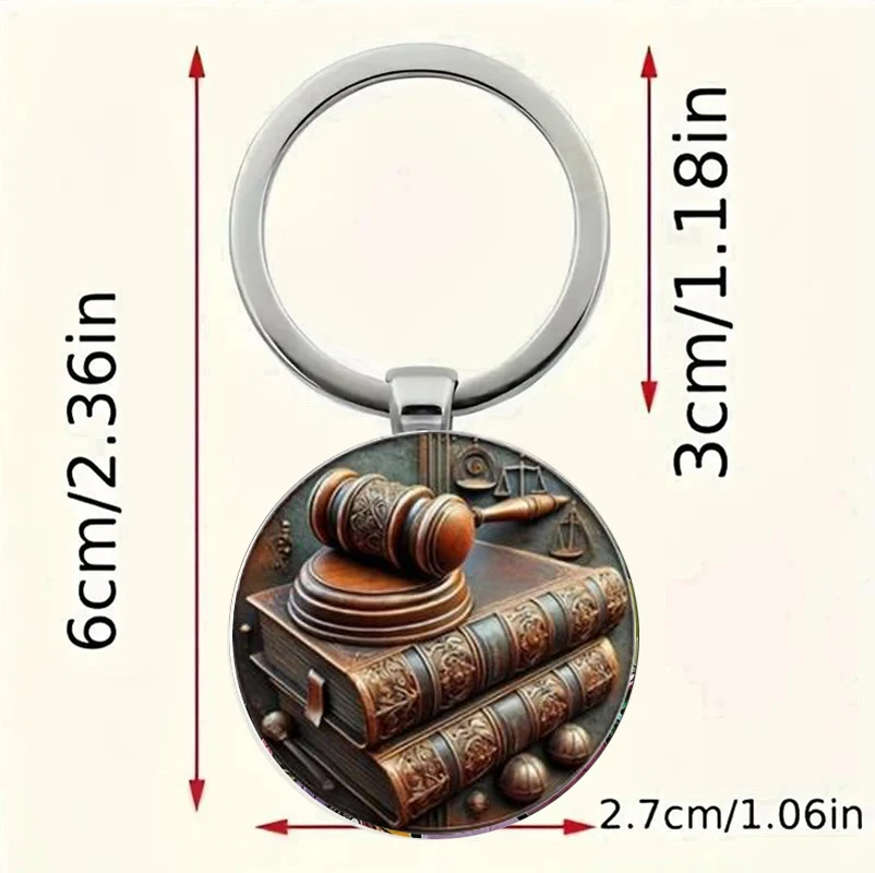 سلسلة مفاتيح لطلاب المحامي والقانون - مقياس العدالة وتصميم الهدايا، سبائك الزنك، مثالية لعيد الشكر، وأحداث الحرم الجامعي، ومدرسة القانون #3