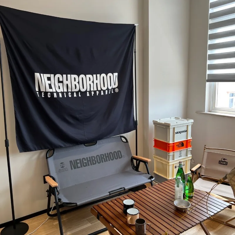 NBHD Neighborhood Outdoor Style Studio Office Room Bedroom Decoration Cloth Hanging Cloth Background Cloth