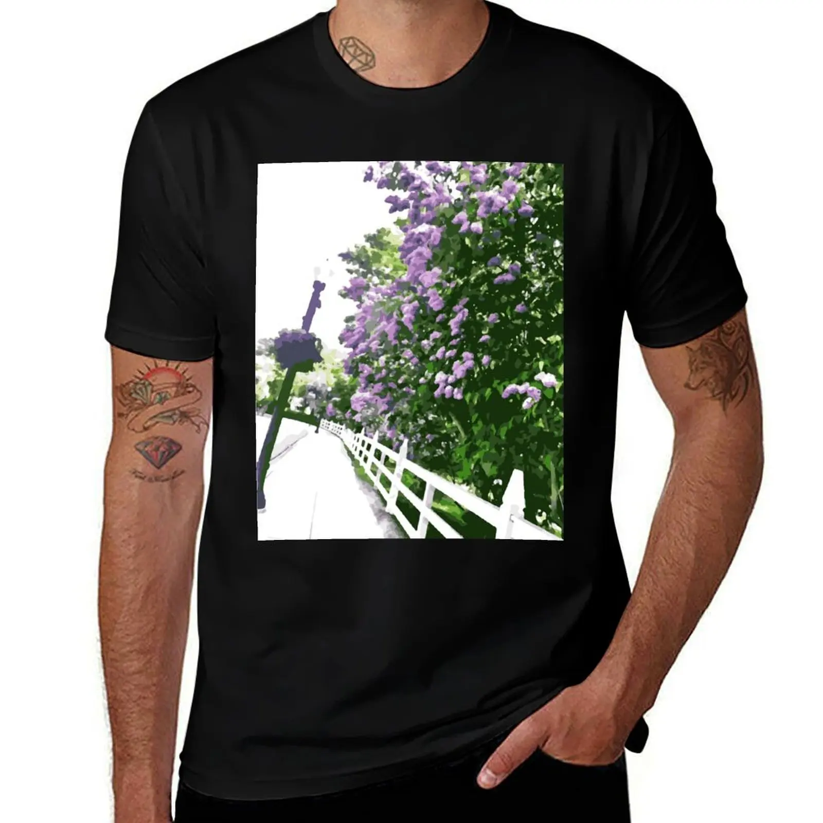 

Mackinac Island in bloom. T-Shirt Odor Resistant Short Sleeve Top
