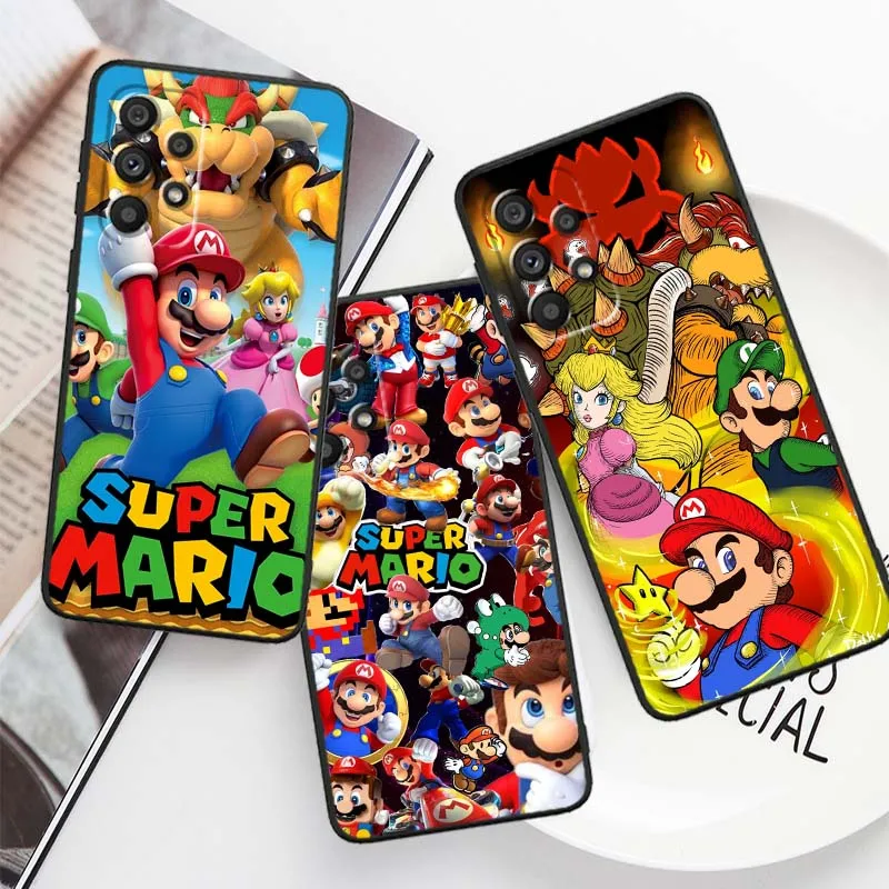 

M-Marios Art Anime Phone Case For Samsung A42 A41 A35 A34 A33 A32 A25 A24 A23 A21s A04 A03 Note 20 Ultra 5G Black