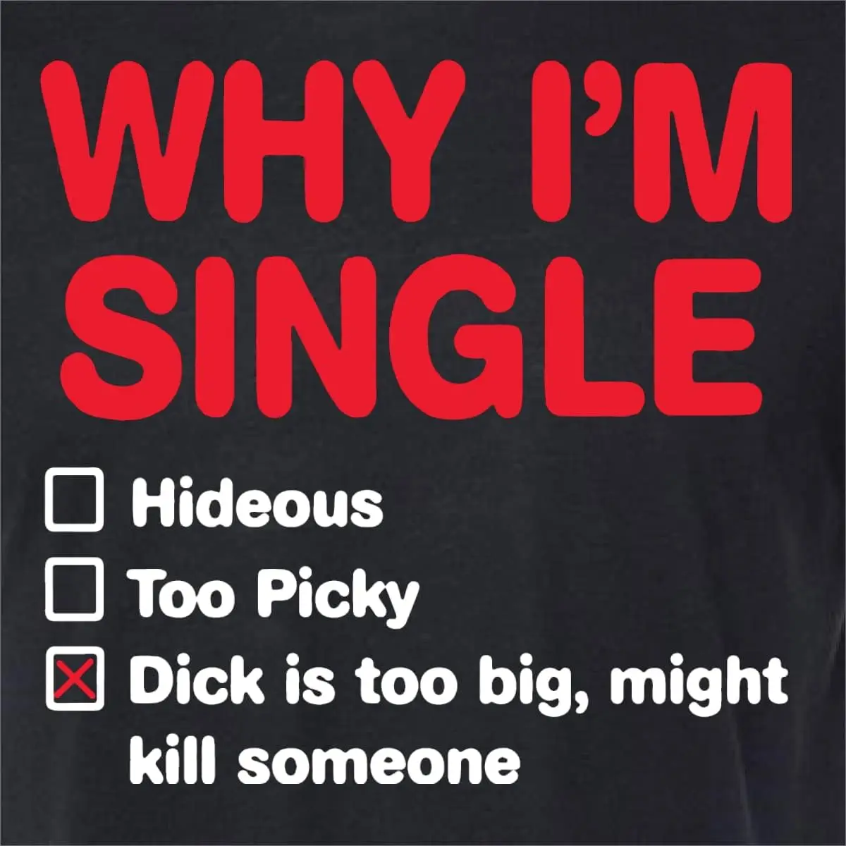 Why I'm Single; Dick is Too Big, Might Kill Someone R-Rated Humor Mens Premium Tri Blend T-Shirt