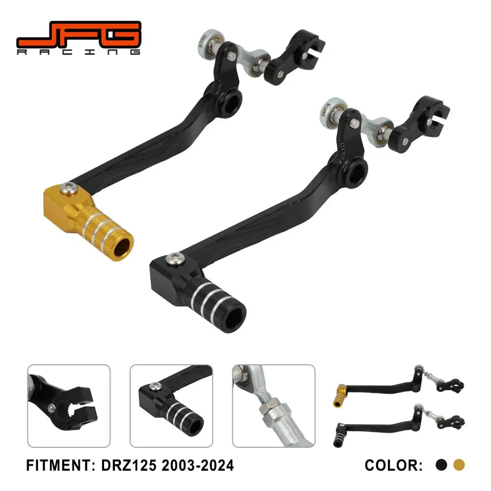 

Рычаг переключения передач мотоцикла, складной алюминиевый с ЧПУ для Suzuki DRZ125 2003-2024, аксессуары для мотоциклов, грязевой пит-байк