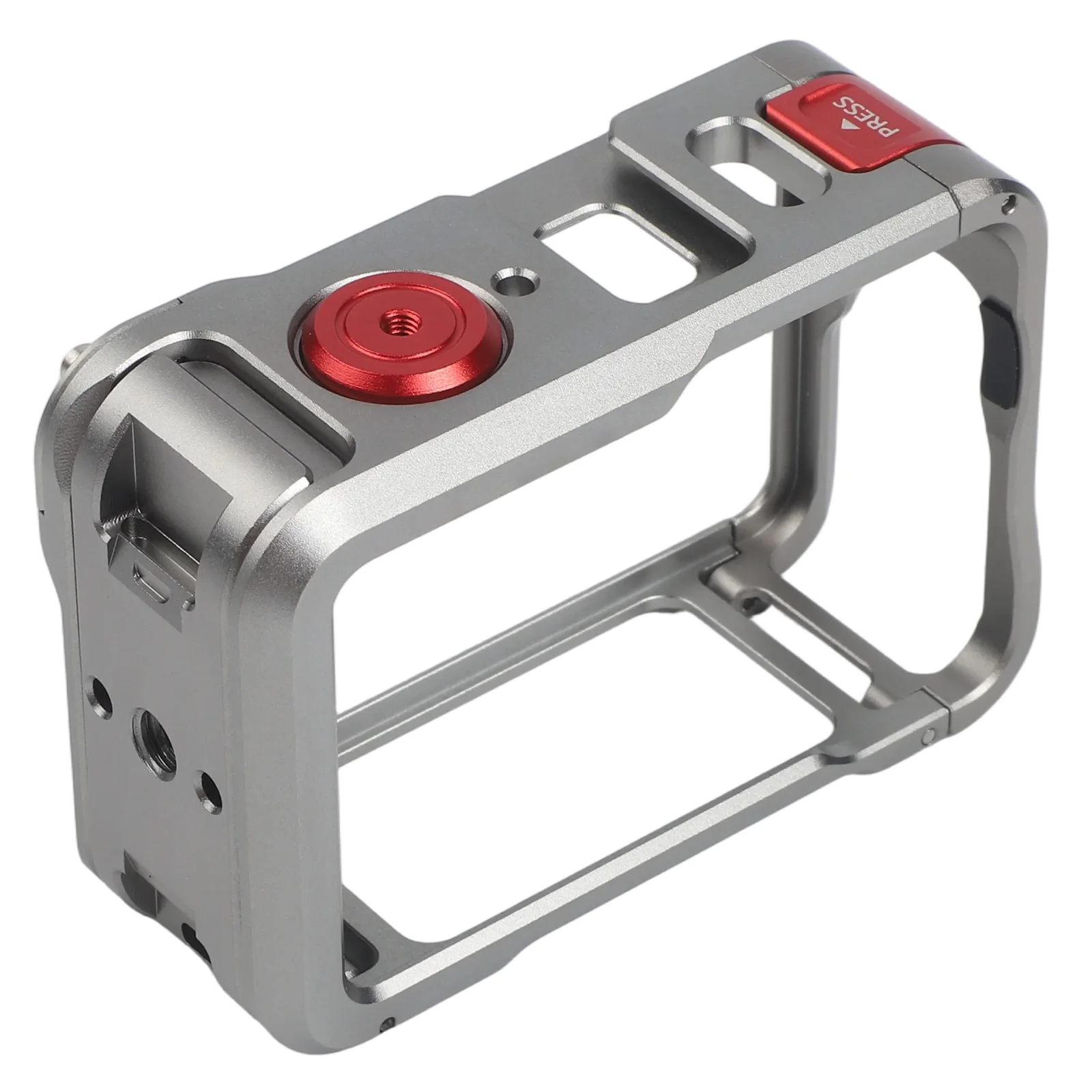 Aluminum Alloy Protective Cage Designed Specifically for DJI Action 6 with Compact Dimensions and Rugged Build