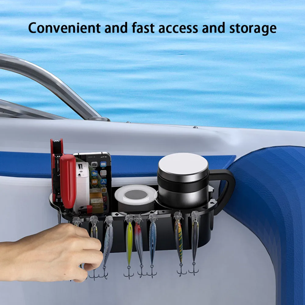 

Boat Caddy Organizer Boat Storage Organizer Marine Storage Caddy Box Marine Tools Storage Tray for Boat Kayak Pontoon Bass Boat