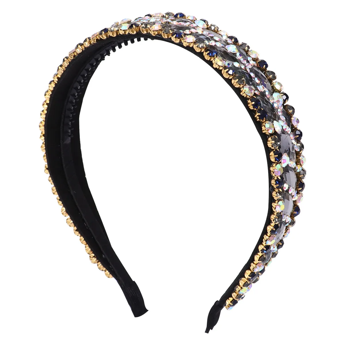 

Rhinestone Headband Premium Lightweight Crystal Hair Hoop Simple Elegant Design for Women Girls Photo Props Party Wedding