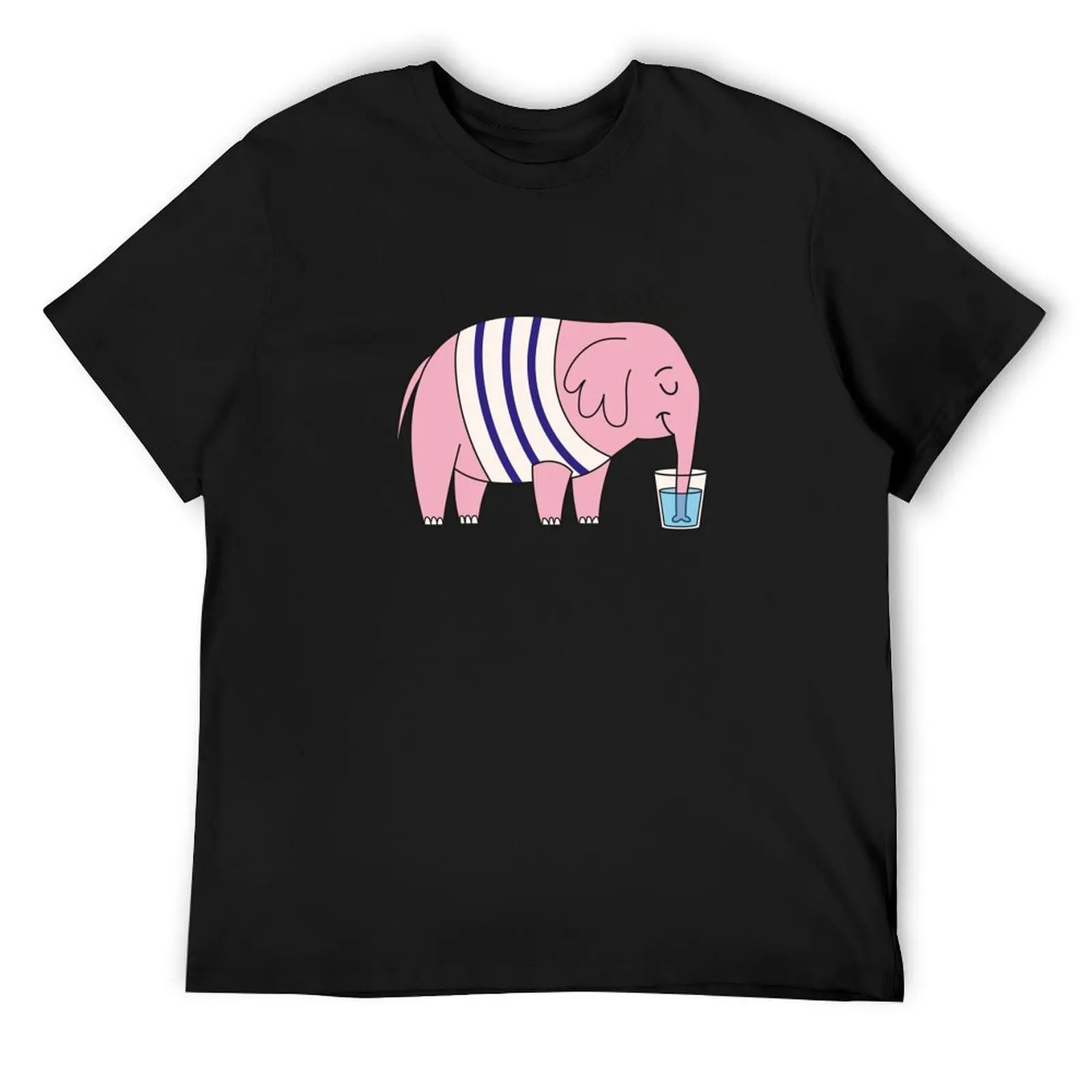 

Drink more water pink elephant T-Shirt vintage anime shirt graphic shirts shirts men graphic