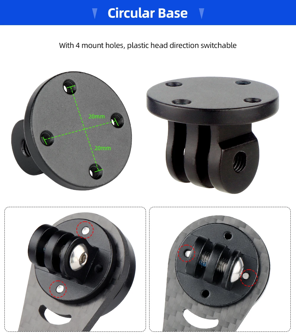 Fahrradcomputer-Montageadapter, Teile für Garmin Edge Bryton, kompatibel mit Gopro Sport Action Kamera, MTB, Rennrad, Zubehör – Detail 8