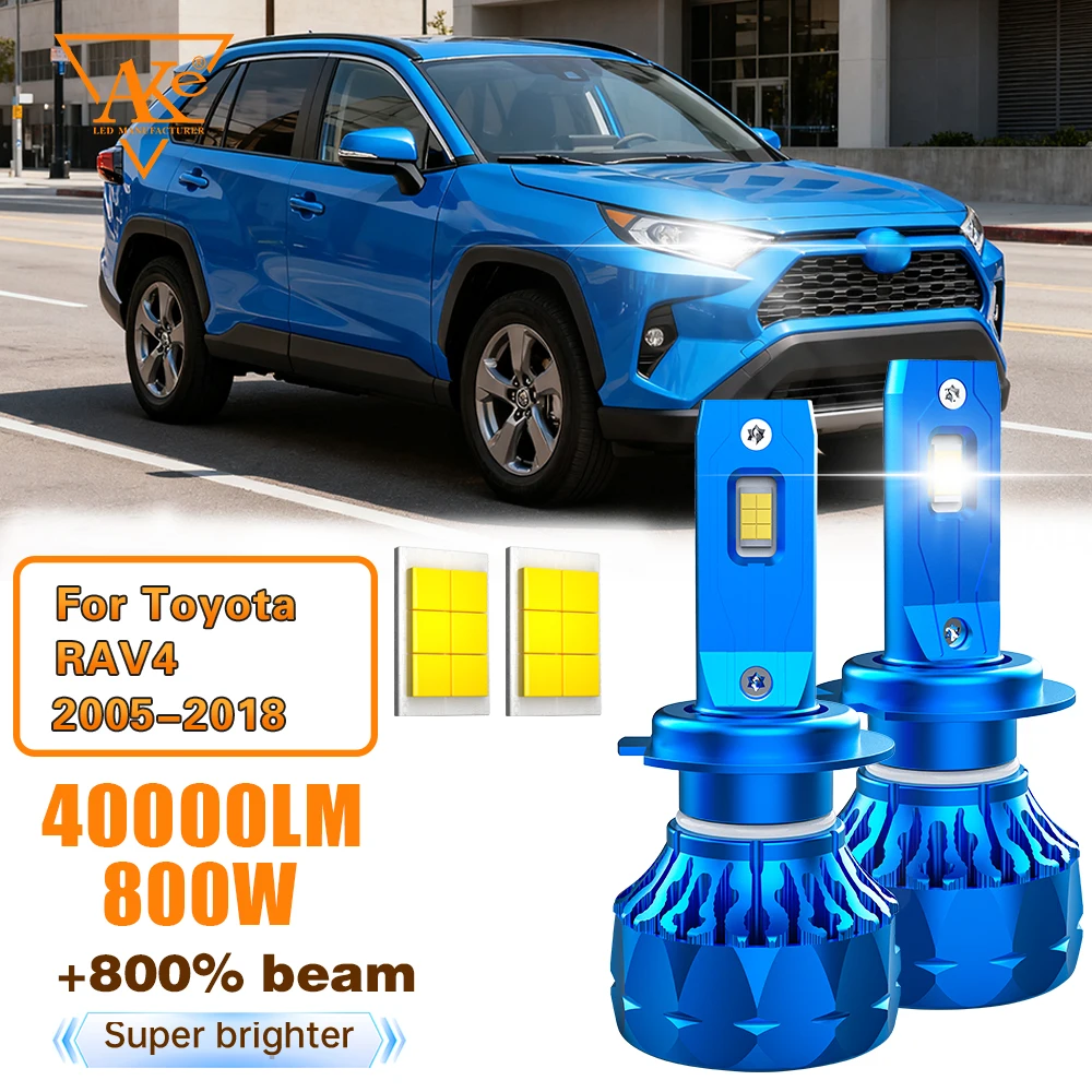 

For Toyota RAV4 2005-2018, H7 Halogen Lamp Upgrade LED Headlight, H11 Fog Lights H1 9005 HB3 9006 HB4 9012 Car Front Light Bulbs