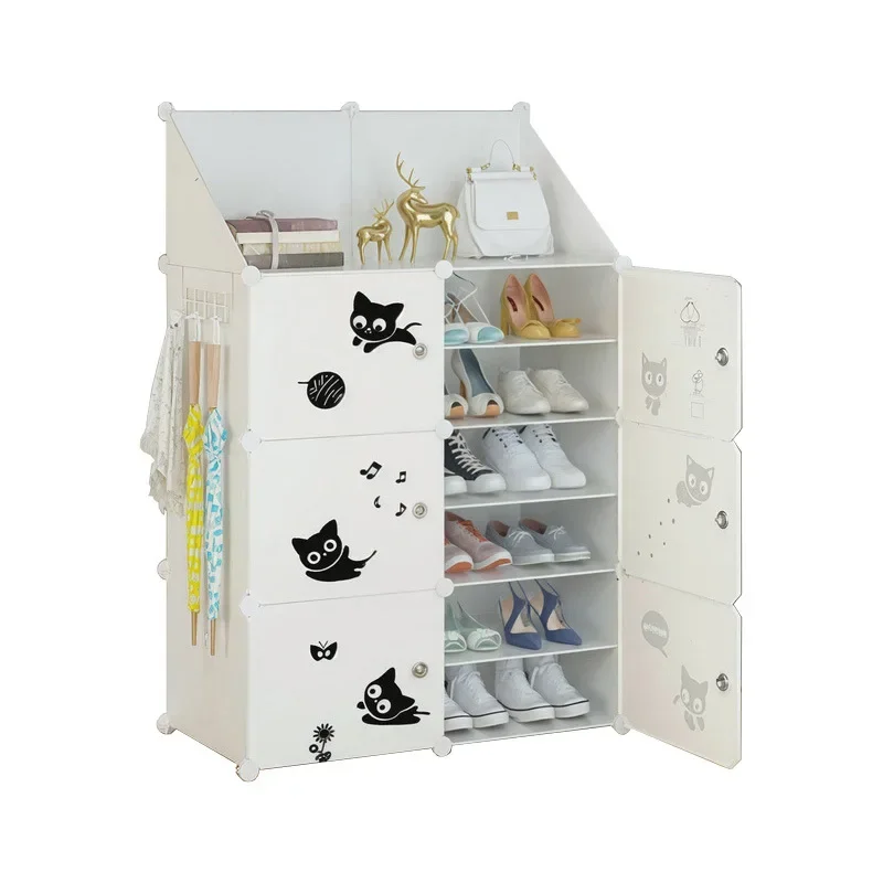 

Shoe rack simple door household multi-layer dust storage box indoor shoe cabinet storage artifact new 2025 explosion